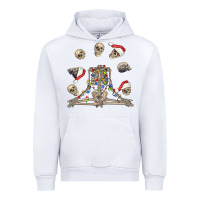 White christmas human skeleton and skulls Urban Hoodie - FaDigitalArtStudio