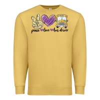 Peace Love Bus Driver Premium Sweatshirt | Teevron