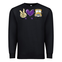 Black peace love bus driver Premium Sweatshirt - MaliasSmallBusiness