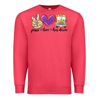 Cardinal peace love bus driver Premium Sweatshirt - MaliasSmallBusiness
