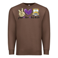 Chestnut peace love bus driver Premium Sweatshirt - MaliasSmallBusiness