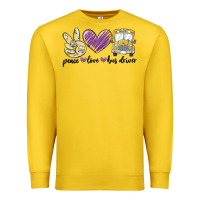 Lemon peace love bus driver Premium Sweatshirt - MaliasSmallBusiness