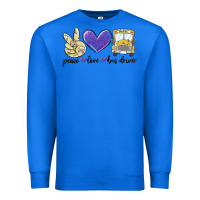 True Royal peace love bus driver Premium Sweatshirt - MaliasSmallBusiness
