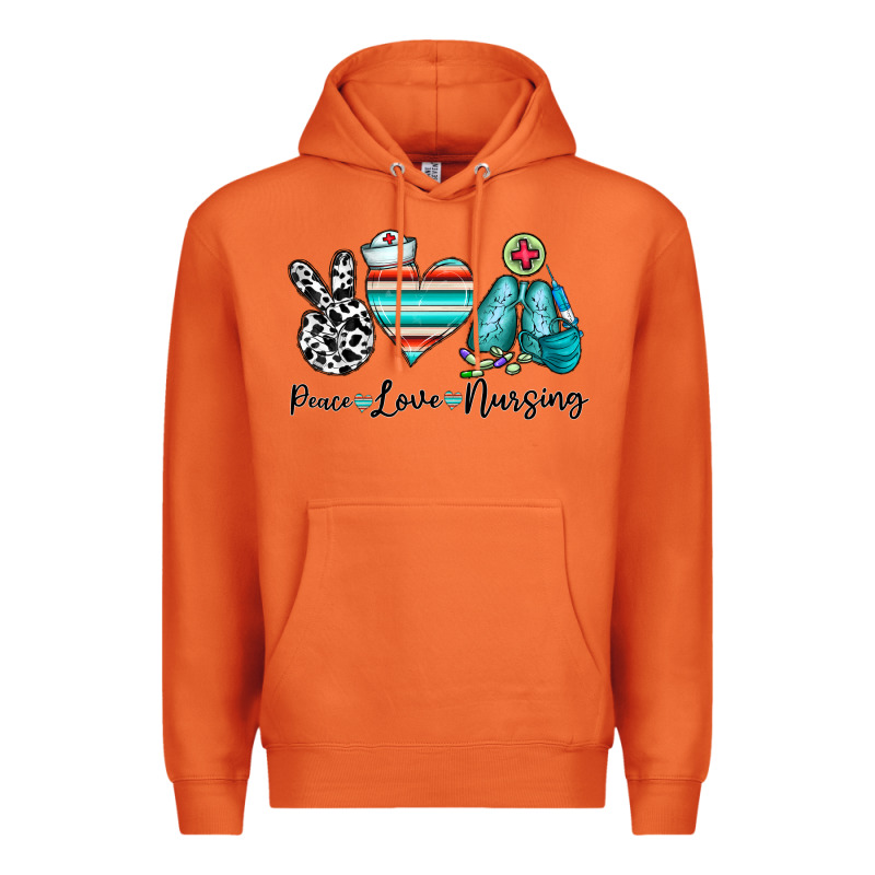 Peace Love Nursing Premium Hoodie by CowhideDigitalArt | Teevron