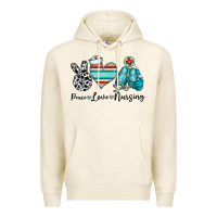 Tofu peace love nursing Premium Hoodie - CowhideDigitalArt