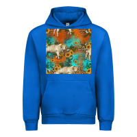 Cobalt western charolais cow seamless pattern Urban Hoodie - HRA Design Shop