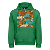 Emerald western charolais cow seamless pattern Urban Hoodie - HRA Design Shop