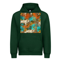 Forest Green western charolais cow seamless pattern Urban Hoodie - HRA Design Shop