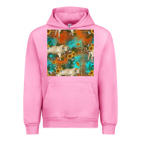 Fuchsia Pink western charolais cow seamless pattern Urban Hoodie - HRA Design Shop