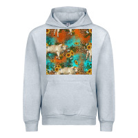 Heather Grey western charolais cow seamless pattern Urban Hoodie - HRA Design Shop