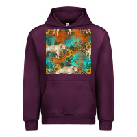 Mauve Wine western charolais cow seamless pattern Urban Hoodie - HRA Design Shop