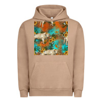 Pigment Burro western charolais cow seamless pattern Urban Hoodie - HRA Design Shop