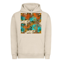 Pigment French Oak western charolais cow seamless pattern Urban Hoodie - HRA Design Shop