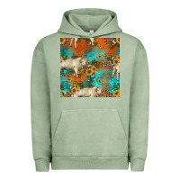 Western Charolais Cow Seamless Pattern Urban Hoodie | Teevron