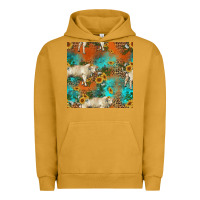 Pigment Peanut Butter western charolais cow seamless pattern Urban Hoodie - HRA Design Shop