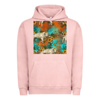 Pigment Salmon western charolais cow seamless pattern Urban Hoodie - HRA Design Shop