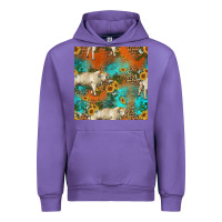Tulip western charolais cow seamless pattern Urban Hoodie - HRA Design Shop