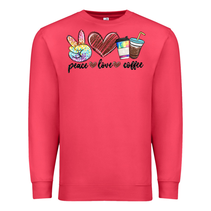 Peace Love Coffee Premium Sweatshirt by MaliasSmallBusiness | Teevron