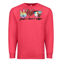 Cardinal peace love coffee Premium Sweatshirt - MaliasSmallBusiness