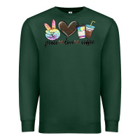Sports Green peace love coffee Premium Sweatshirt - MaliasSmallBusiness