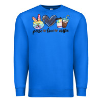 True Royal peace love coffee Premium Sweatshirt - MaliasSmallBusiness