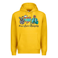 Lemon peace love nursing Premium Hoodie - CowhideDigitalArt