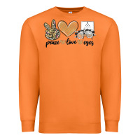 Carrot peace love eyes Premium Sweatshirt - MaliasSmallBusiness