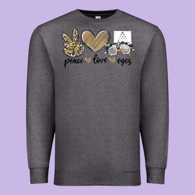 Premium Sweatshirt peace love eyes