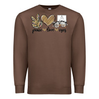 Chestnut peace love eyes Premium Sweatshirt - MaliasSmallBusiness