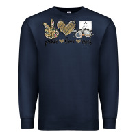 Navy peace love eyes Premium Sweatshirt - MaliasSmallBusiness