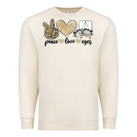 Sandshell peace love eyes Premium Sweatshirt - MaliasSmallBusiness