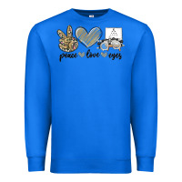 True Royal peace love eyes Premium Sweatshirt - MaliasSmallBusiness