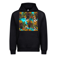 Black western bison and sunflowers seamless pattern Urban Hoodie - HRA Design Shop