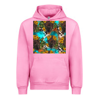 Fuchsia Pink western bison and sunflowers seamless pattern Urban Hoodie - HRA Design Shop