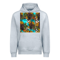 Heather Grey western bison and sunflowers seamless pattern Urban Hoodie - HRA Design Shop