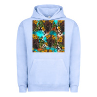 Pigment Grape Ice western bison and sunflowers seamless pattern Urban Hoodie - HRA Design Shop