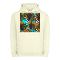 Pigment Pistachio western bison and sunflowers seamless pattern Urban Hoodie - HRA Design Shop