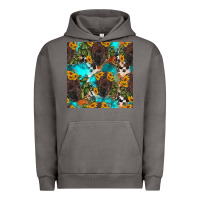 Pigment Tornado western bison and sunflowers seamless pattern Urban Hoodie - HRA Design Shop