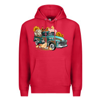 Cardinal western farm truck coop animals farm animals Premium Hoodie - FaDigitalArtStudio