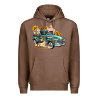 Chestnut western farm truck coop animals farm animals Premium Hoodie - FaDigitalArtStudio
