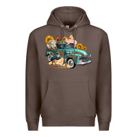 Coffee western farm truck coop animals farm animals Premium Hoodie - FaDigitalArtStudio