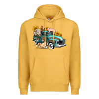 Mustard western farm truck coop animals farm animals Premium Hoodie - FaDigitalArtStudio