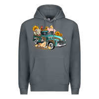 Rock western farm truck coop animals farm animals Premium Hoodie - FaDigitalArtStudio