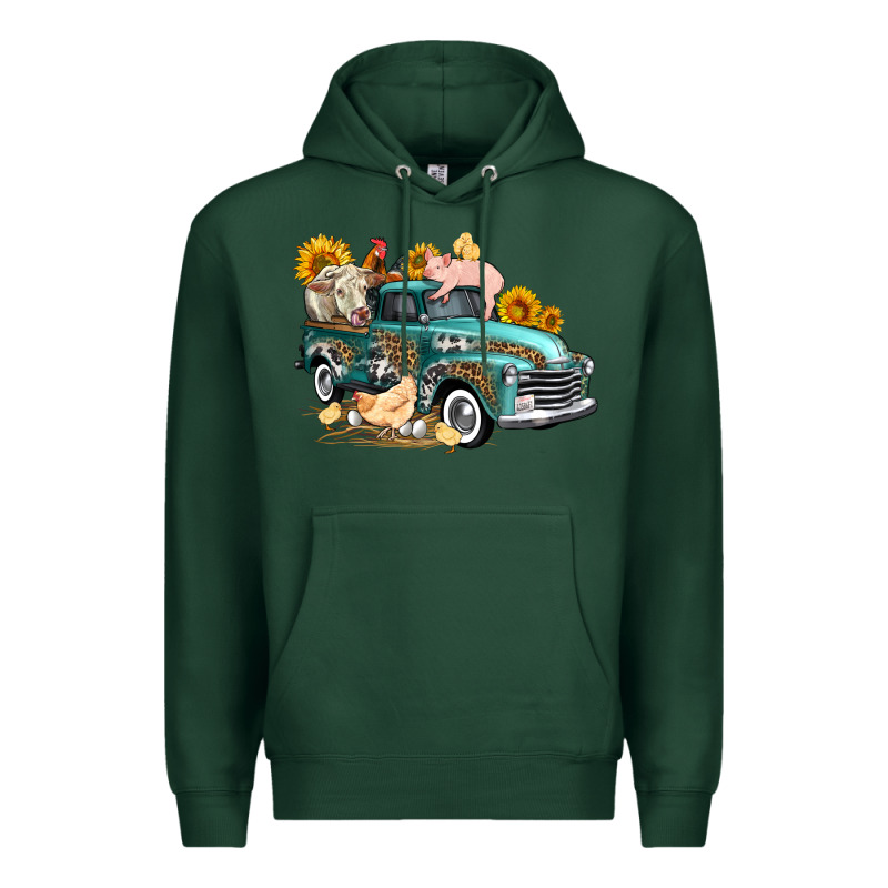 Western Farm Truck Coop Animals Farm Animals Premium Hoodie by FaDigitalArtStudio | Teevron