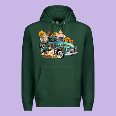 Western Farm Truck Coop Animals Farm Animals Premium Hoodie Designed By Fadigitalartstudio