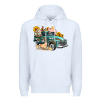 White western farm truck coop animals farm animals Premium Hoodie - FaDigitalArtStudio