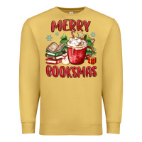 Antique Gold merry booksmas Premium Sweatshirt - MaliasSmallBusiness
