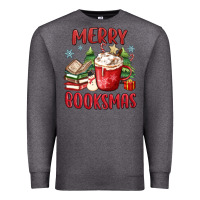 Charcoal Heather merry booksmas Premium Sweatshirt - MaliasSmallBusiness