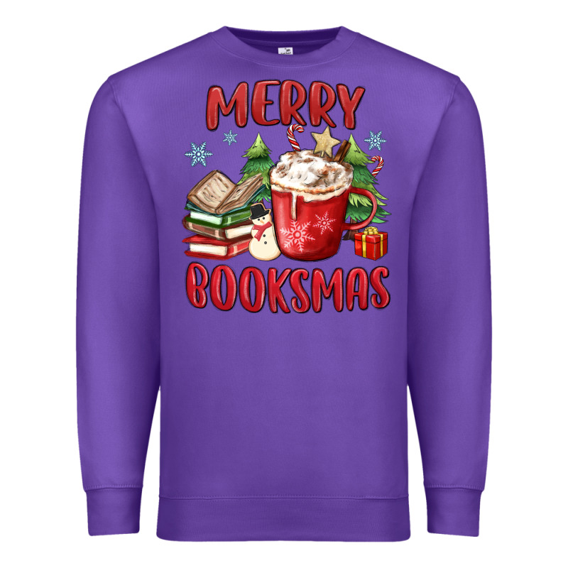 Merry Booksmas Premium Sweatshirt by MaliasSmallBusiness | Teevron