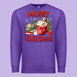 Merry Booksmas Premium Sweatshirt Designed By Maliassmallbusiness